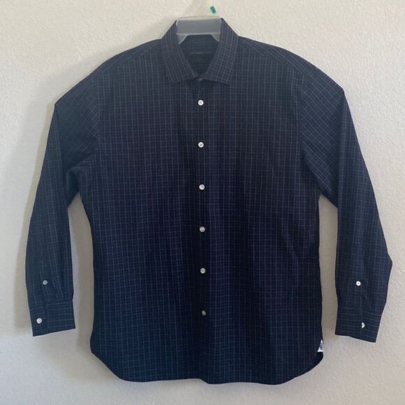 JOHN VARVATOS Men’s Long Sleeves Button Down 100% Cotton Shirt Size 16.5 , 32/33 - Picture 1 of 5